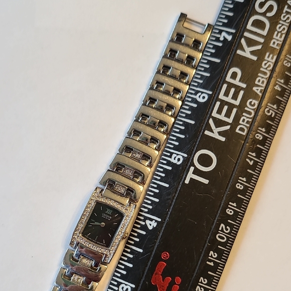 Citizen Eco-Drive Silver Watch with Black Face - Picture 3 of 8